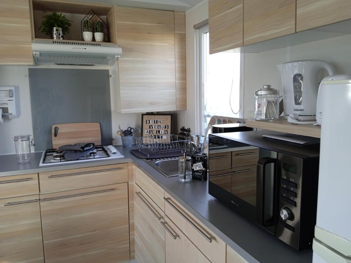 Mobil Home-Les Lins Bleus Biville-sur-Mer Extérieur photo